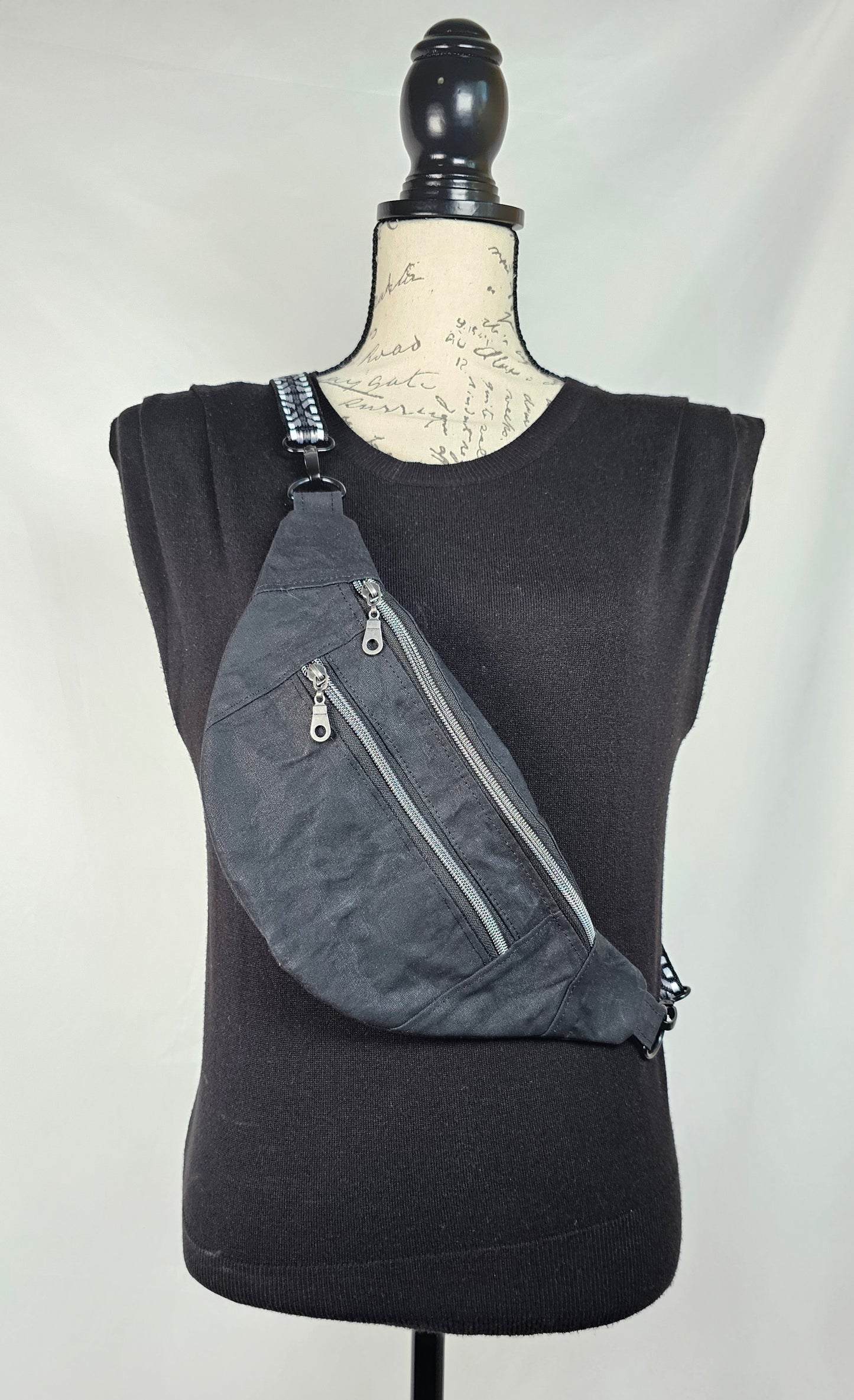 Ferris Bum Bag - Black Waxed Canvas