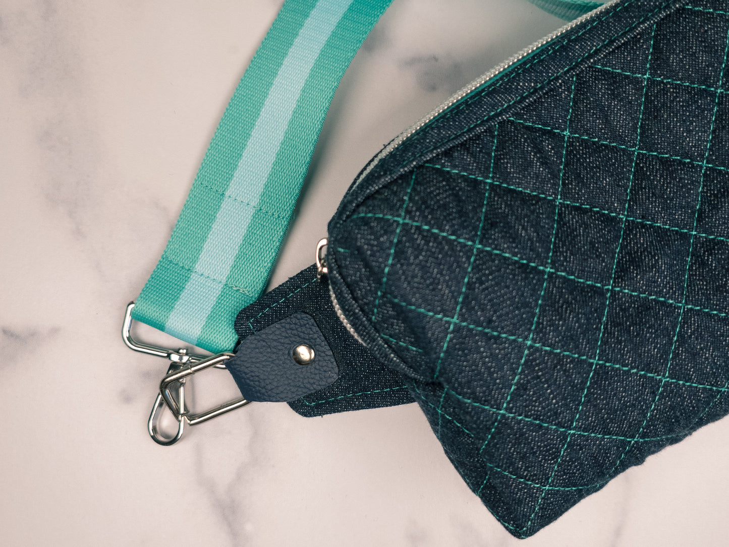Denim Quilted Bum Bag