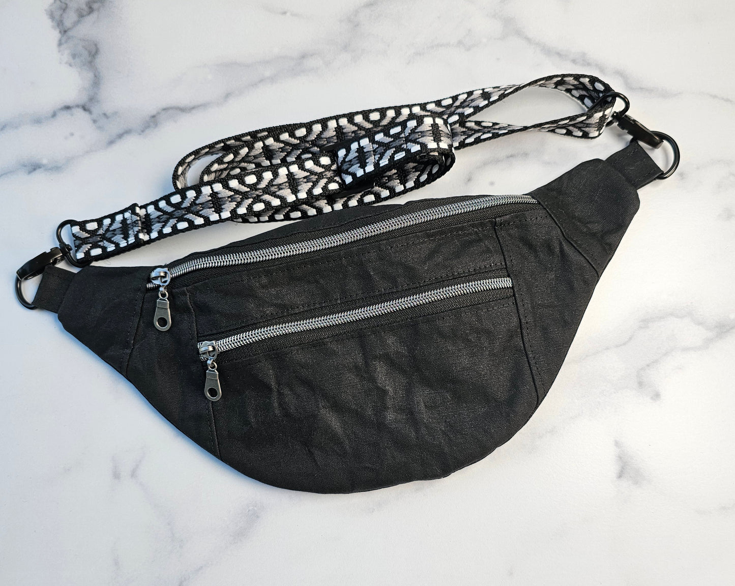 Ferris Bum Bag - Black Waxed Canvas