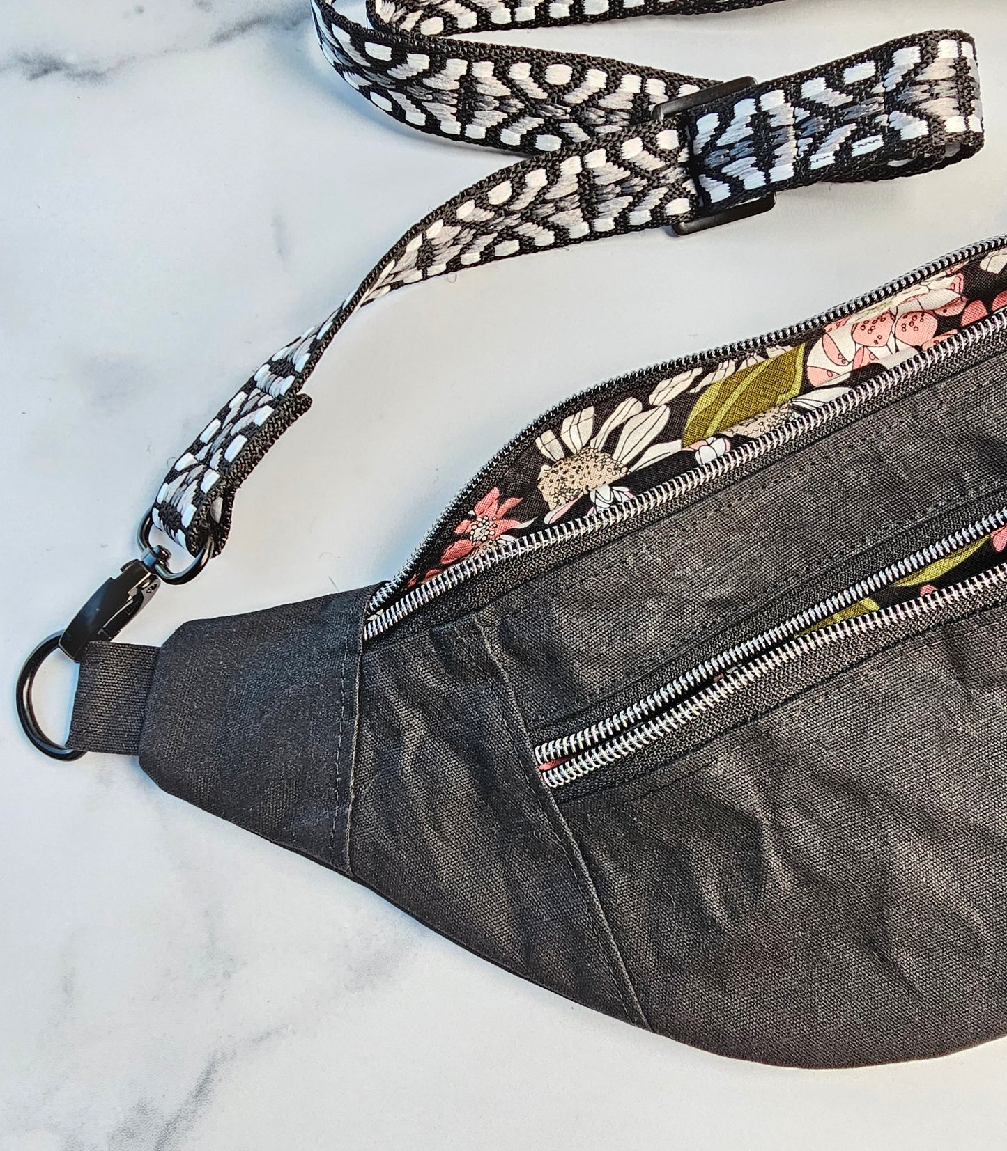 Ferris Bum Bag - Black Waxed Canvas