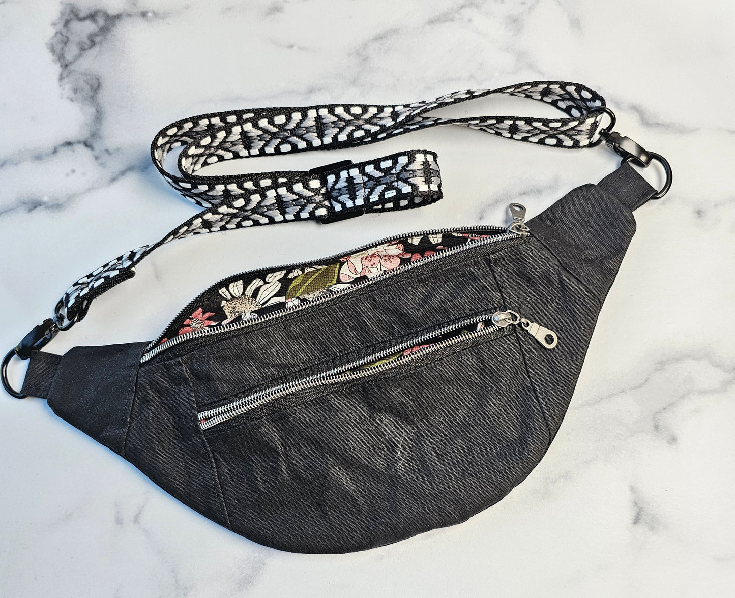Ferris Bum Bag - Black Waxed Canvas