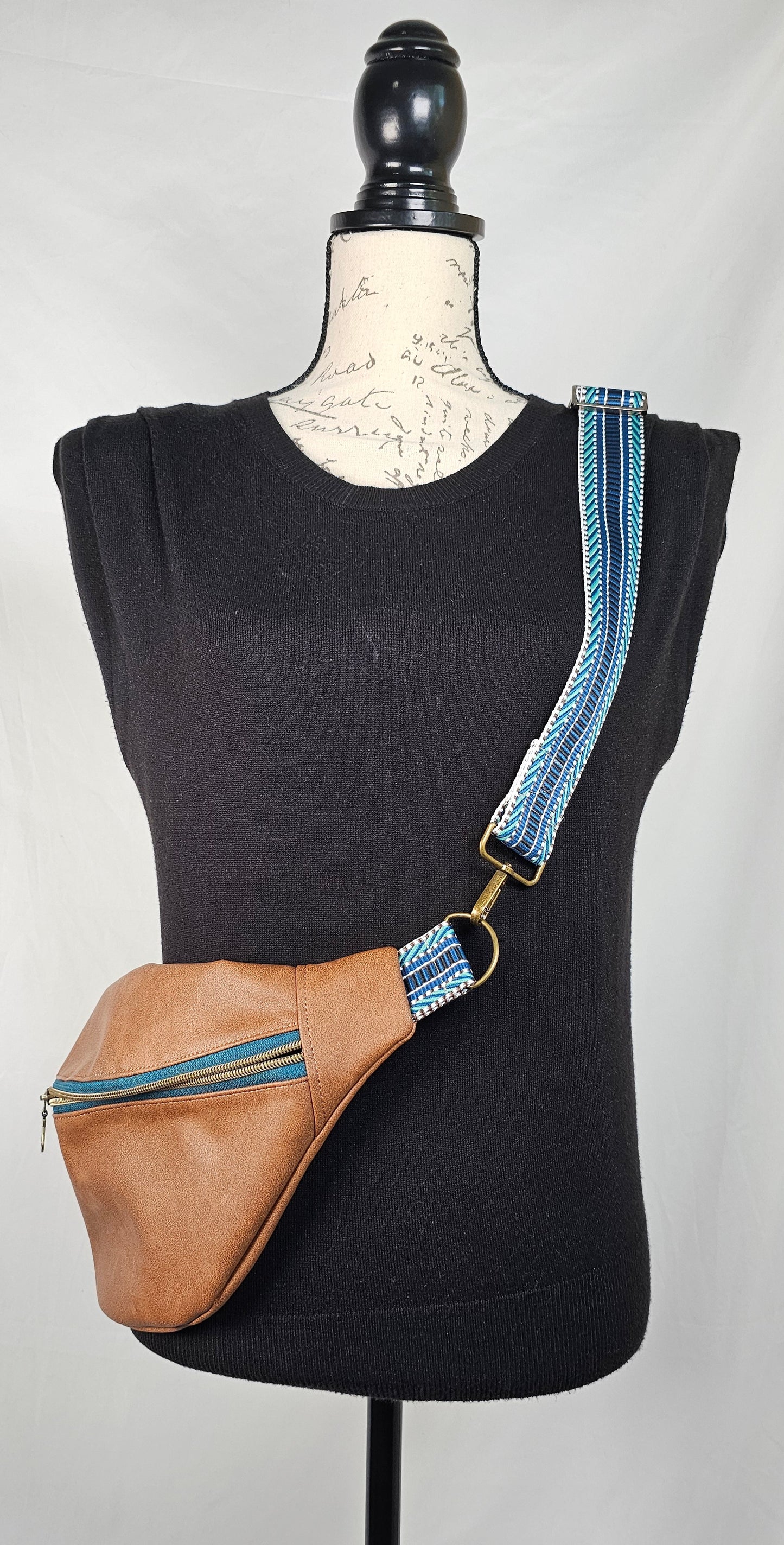 Brown Faux Leather Bum Bag - Bookish Edition