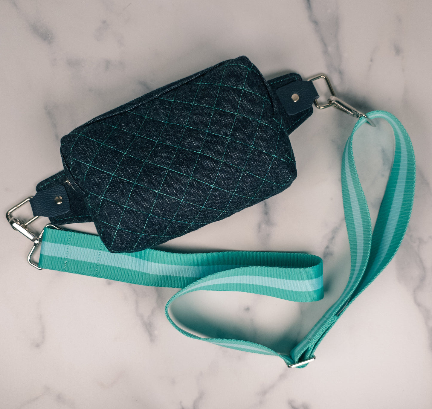 Denim Quilted Bum Bag