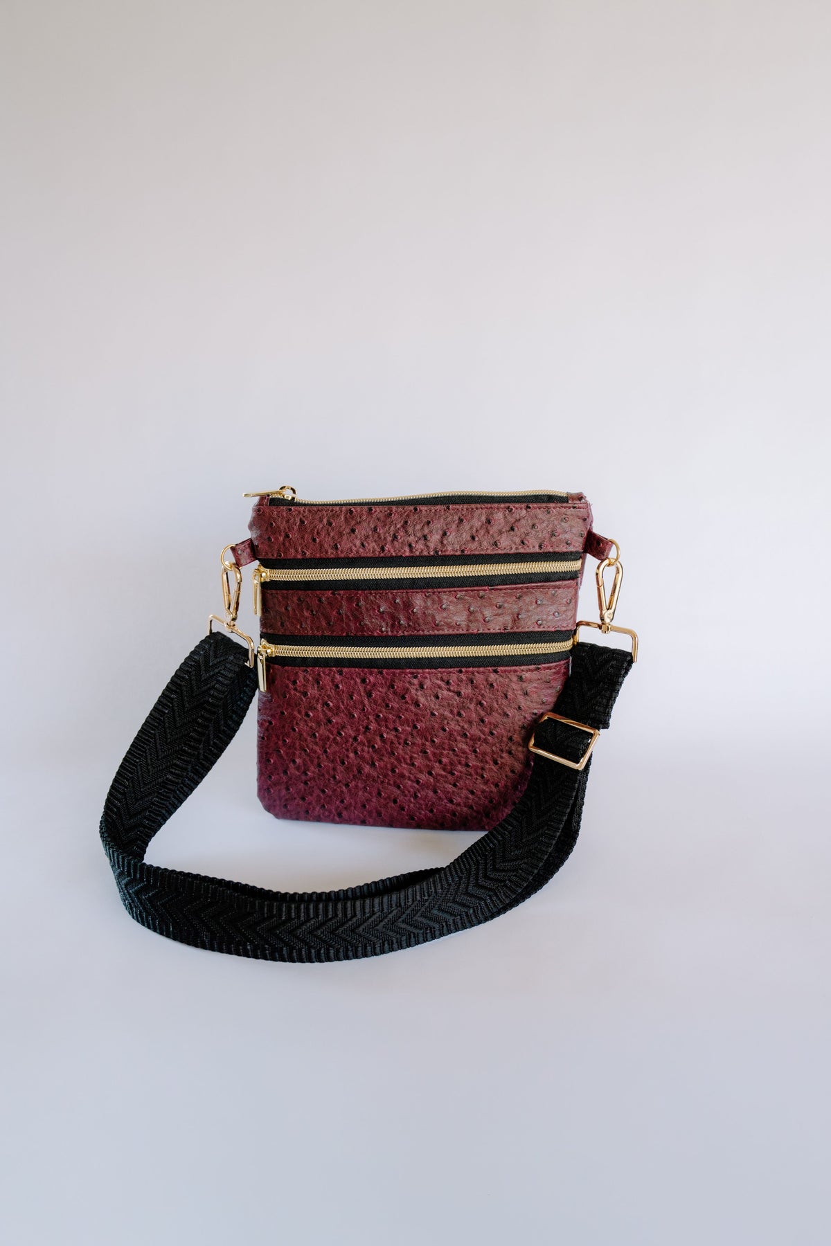 The Portlander Shoulder Bag Red Ostrich