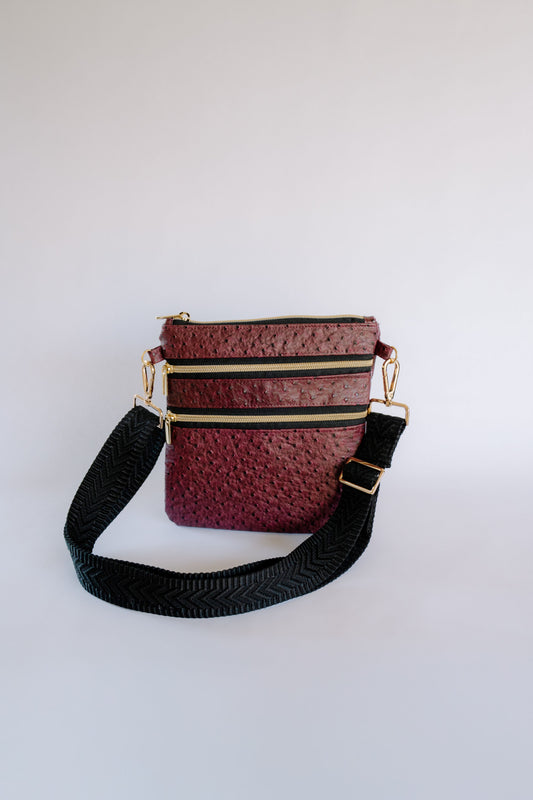 The Portlander Shoulder Bag Red Ostrich
