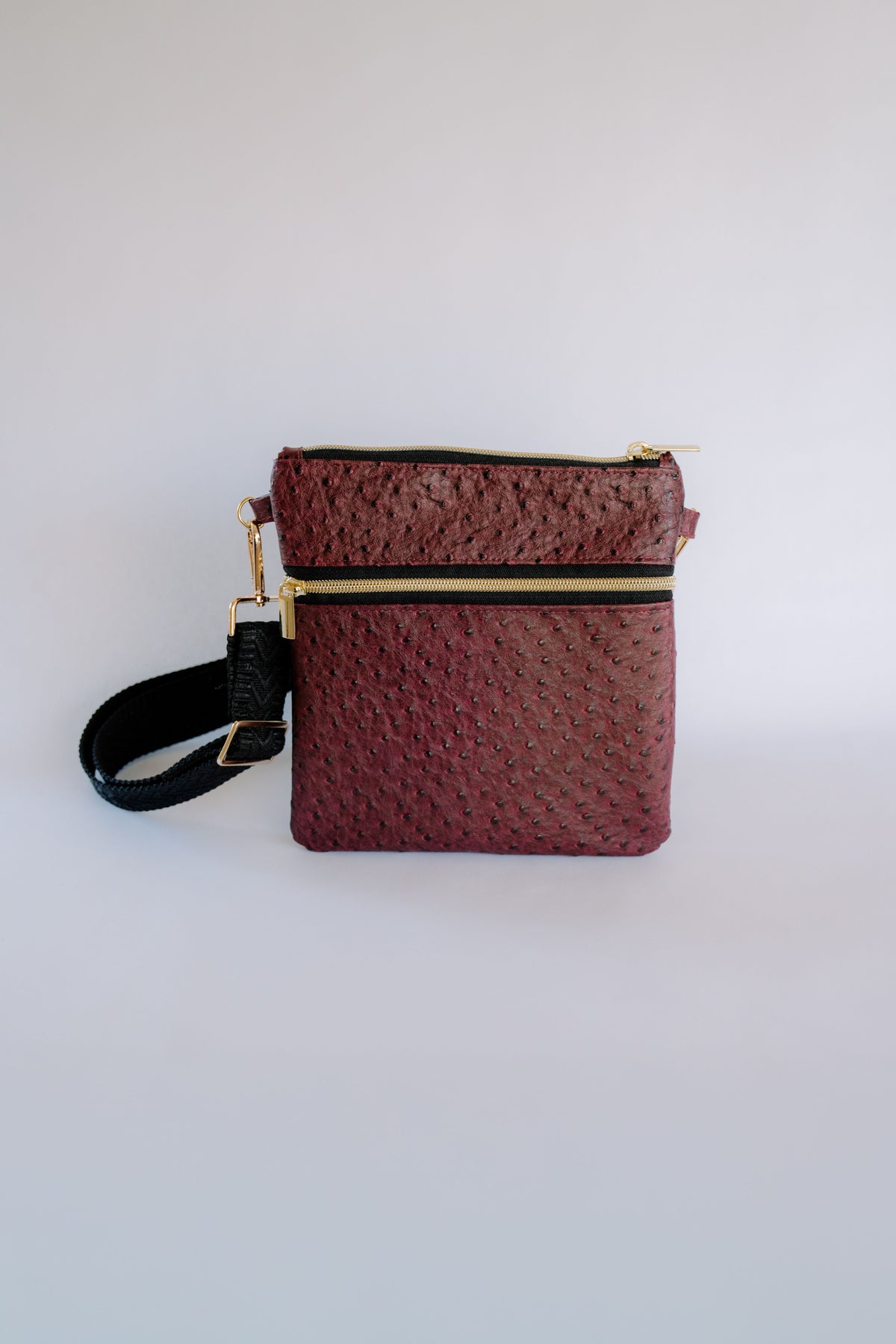 The Portlander Shoulder Bag Red Ostrich