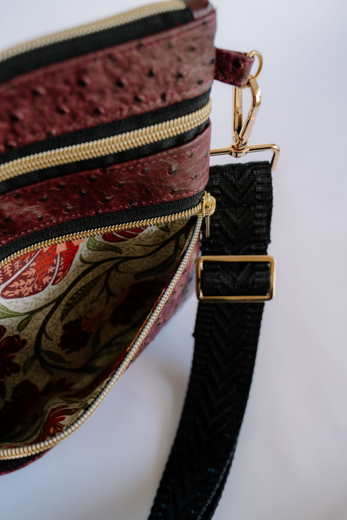 The Portlander Shoulder Bag Red Ostrich