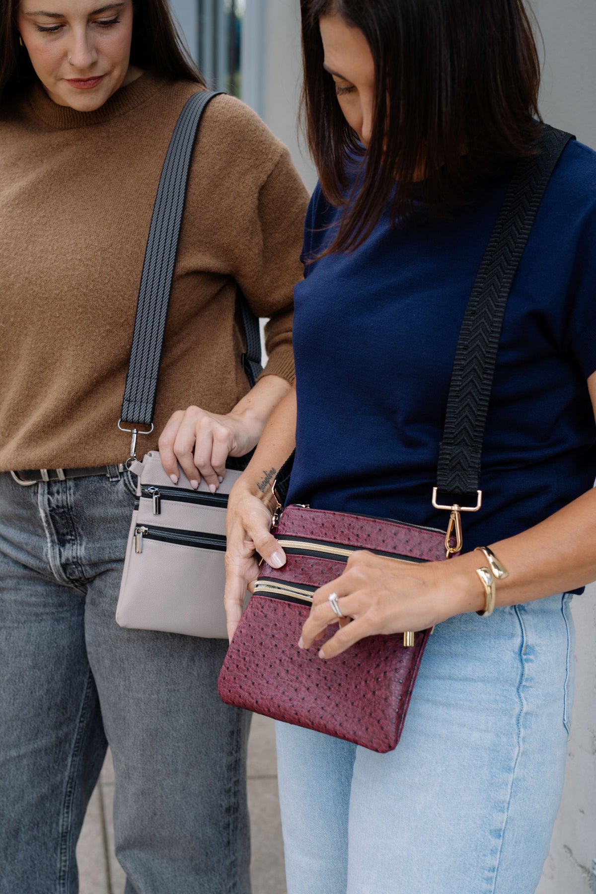 The Portlander Shoulder Bag Red Ostrich