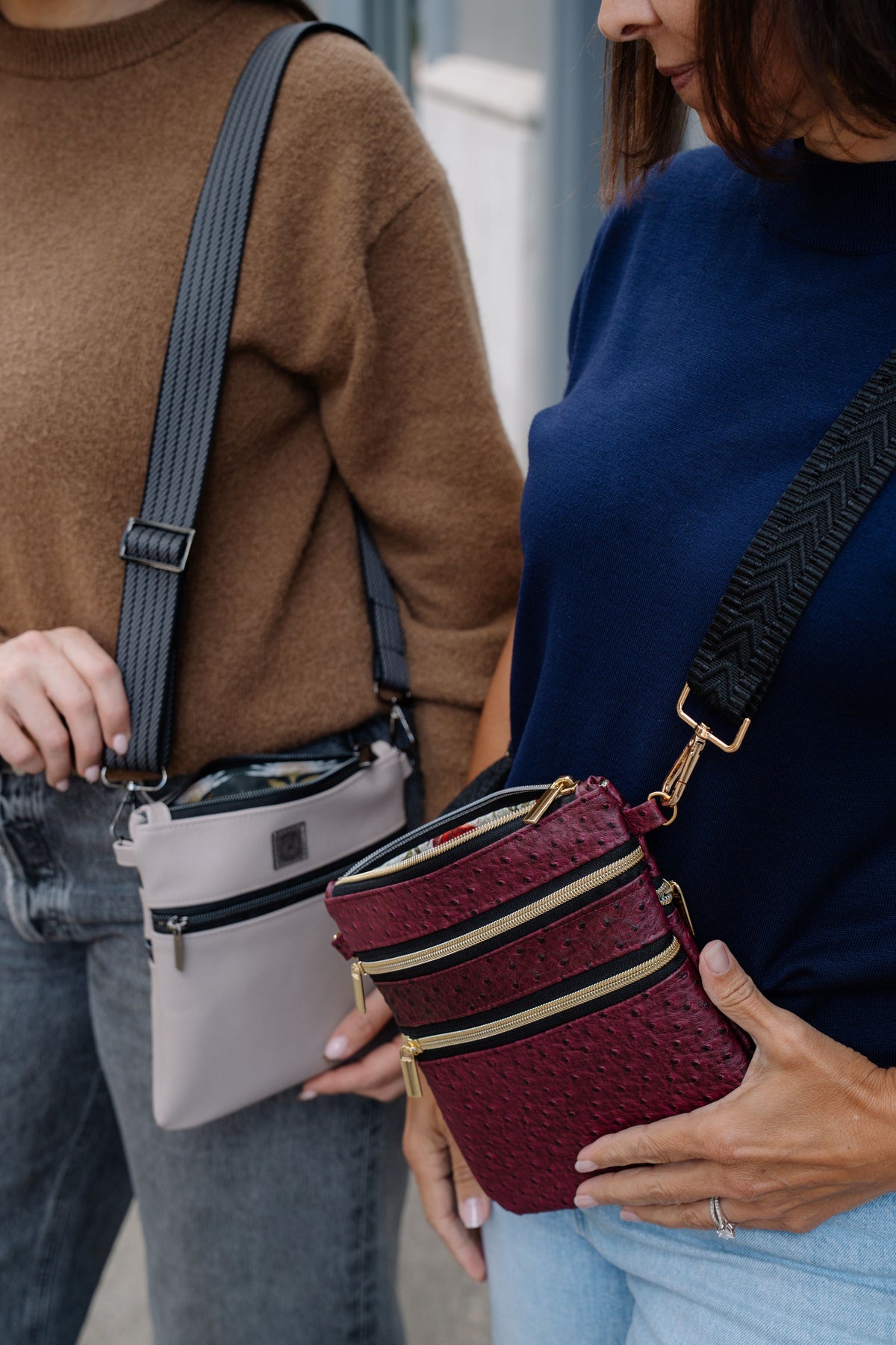 The Portlander Shoulder Bag Red Ostrich