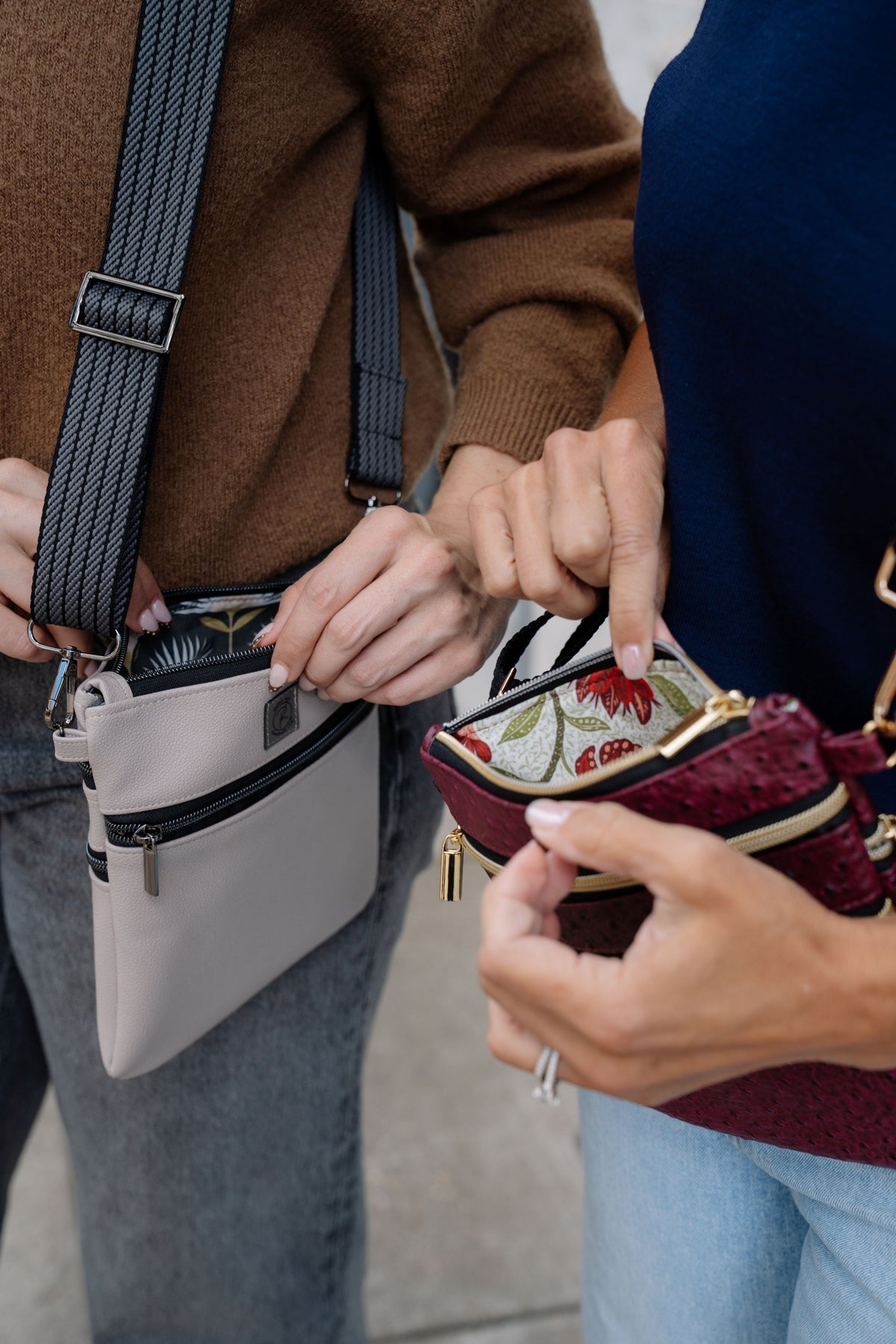 The Portlander Shoulder Bag Red Ostrich