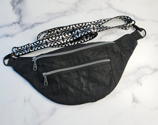Ferris Bum Bag - Black Waxed Canvas